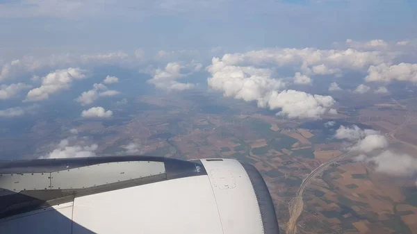 Luftaufnahmen Aus Einem Flugzeug Das Von Bilbao Nach Istanbul Flog — Stockfoto