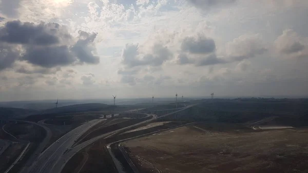 Vue Aérienne Près Aéroport Istanbul Turquie — Photo