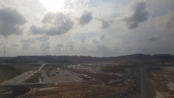 Vista Aérea Perto Aeroporto Istambul Turquia — Fotografia de Stock