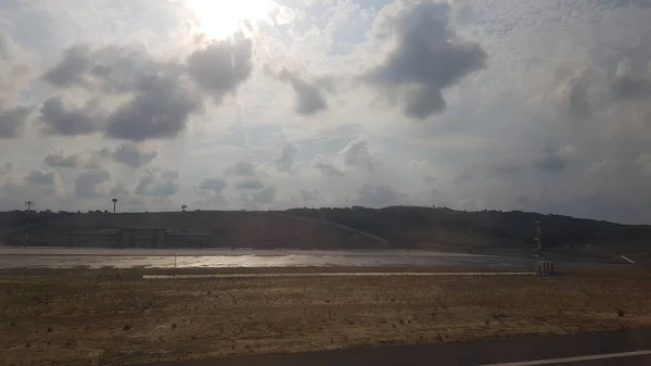 Vista Aérea Perto Aeroporto Istambul Turquia — Fotografia de Stock