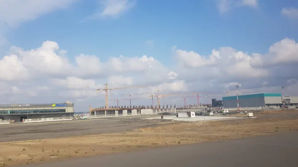 Stambuł Turcja Czerwca 2019 Widok Lotnisko Stambule Budowane Samolotu — Zdjęcie stockowe