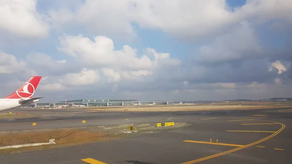 Istambul Turquia Junho 2019 Avião Turkish Airlines Pista Aeroporto Istambul — Fotografia de Stock