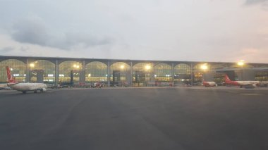 İstanbul, Türkiye, 28 Haziran 2019: İstanbul Havaalanı 'nda uçaklar