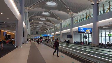 İstanbul, Türkiye, 28 Haziran 2019: İstanbul havaalanı terminalinin kalkış salonu