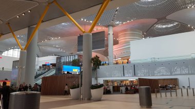 İstanbul, Türkiye, 28 Haziran 2019: İstanbul havaalanı terminalinin kalkış salonu