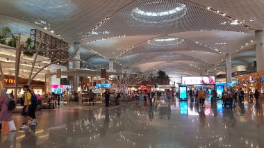 İstanbul, Türkiye, 28 Haziran 2019: İstanbul havaalanı terminalinin kalkış salonu