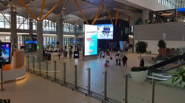 İstanbul, Türkiye, 28 Haziran 2019: İstanbul havaalanı terminalinin kalkış salonu