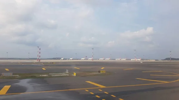 Κωνσταντινούπολη Τουρκία Ιουνίου 2019 Αεροπλάνα Στο Αεροδρόμιο Της Κωνσταντινούπολης — Φωτογραφία Αρχείου