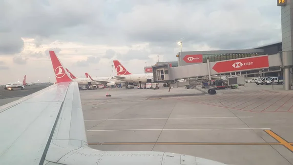 Istambul Turquia Junho 2019 Aviões Aeroporto Istambul — Fotografia de Stock