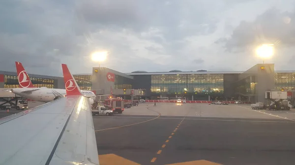 Istambul Turquia Junho 2019 Aviões Aeroporto Istambul — Fotografia de Stock