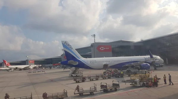 Istambul Turquia Junho 2019 Avião Indigo Airlines Aeroporto Istambul — Fotografia de Stock