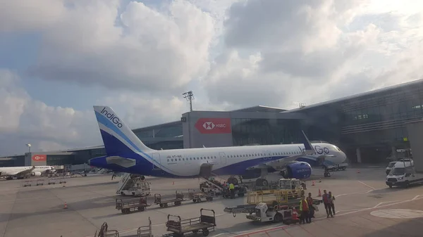 Estambul Turquía Junio 2019 Avión Indigo Airlines Aeropuerto Estambul — Foto de Stock