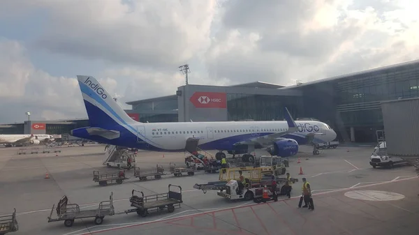 Estambul Turquía Junio 2019 Avión Indigo Airlines Aeropuerto Estambul — Foto de Stock