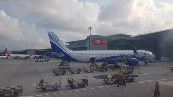 Estambul Turquía Junio 2019 Avión Indigo Airlines Aeropuerto Estambul — Foto de Stock