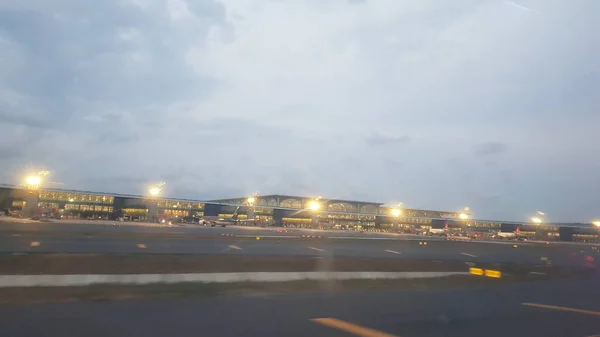 Istanbul Turquie Juin 2019 Aéroport Istanbul Crépuscule — Photo