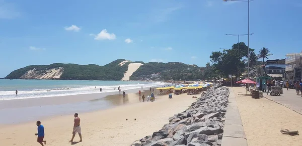 Ponta Negra Plaża Jest Ulubionym Miejscem Turystów Doskonałą Jakością Wody — Zdjęcie stockowe