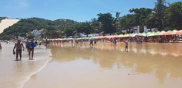 Playa Ponta Negra Preferida Por Los Turistas Con Excelente Calidad —  Fotos de Stock