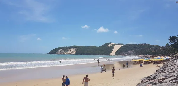 Natal Brazylia Luty 2019 Krajobraz Plaży Ponta Negra Natal Brazylia — Zdjęcie stockowe