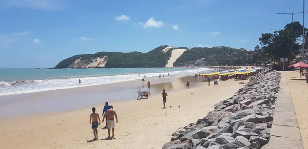 Natal Brazylia Luty 2019 Krajobraz Plaży Ponta Negra Natal Brazylia — Zdjęcie stockowe