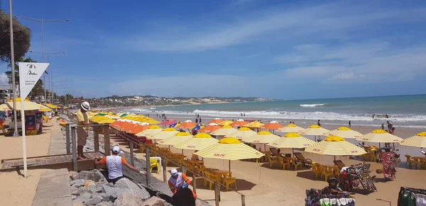 Natal Brazilië Februari 2019 Landschap Van Het Ponta Negra Strand — Stockfoto