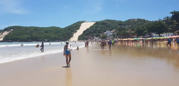 Natal Brazylia Luty 2019 Krajobraz Plaży Ponta Negra Natal Brazylia — Zdjęcie stockowe