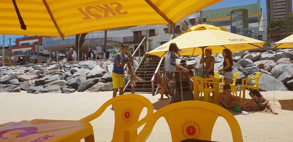 Natal Brasil Febrero 2019 Paisaje Playa Ponta Negra Natal Brasil —  Fotos de Stock