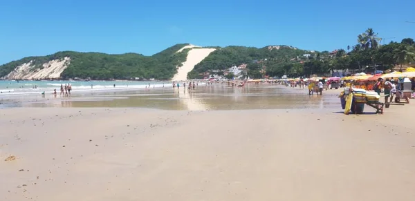 Natal Brazylia Luty 2019 Krajobraz Plaży Ponta Negra Natal Brazylia — Zdjęcie stockowe