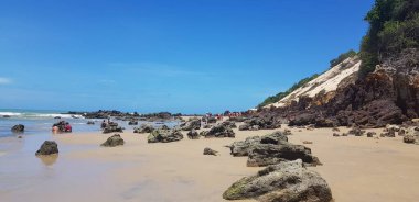 Brezilya, Natal 'daki Ponta Negra plajının manzarası