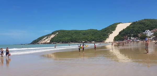 Ponta Negra Beach Morro Careca Natal Grande Norte Στις Φεβρουαρίου — Φωτογραφία Αρχείου