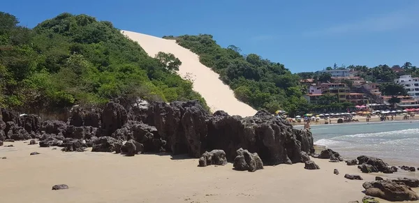 Ponta Negra Beach和Morro Careca Natal Grande Norte于2019年2月9日 — 图库照片