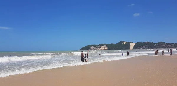 Τοπίο Της Παραλίας Ponta Negra Στο Νατάλ Βραζιλία — Φωτογραφία Αρχείου