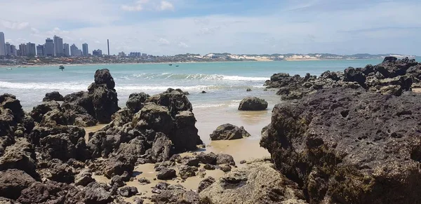 Landskap Ponta Negra Stranden Natal Brasilien — Stockfoto