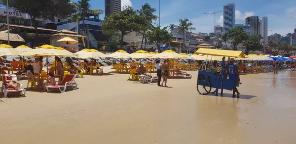 Natal Brasil Febrero 2019 Vendedores Playa Ponta Negra Natal —  Fotos de Stock