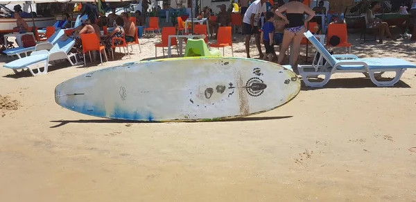 Natal Brasile Febbraio 2019 Tavole Surf Sulla Spiaggia Ponta Negra — Foto Stock