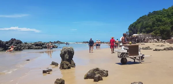 Natal Brasil Fevereiro 2019 Vendedores Praia Ponta Negra Natal — Fotografia de Stock