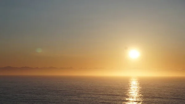 Nascer Sol Mar Alasca Visto Navio Cruzeiro — Fotografia de Stock