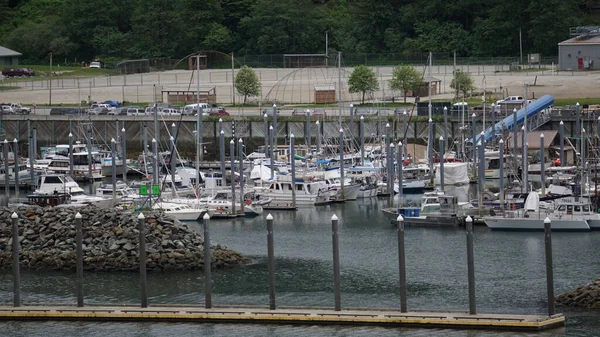 Juneau Alaska May 2019 Alaska Fishing Sports Tourism Boat Port — стокове фото