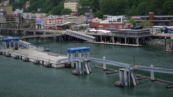 Juneau Alaska Usa Maj 2019 Landskap Hamnen Juneau Från Ett — Stockfoto