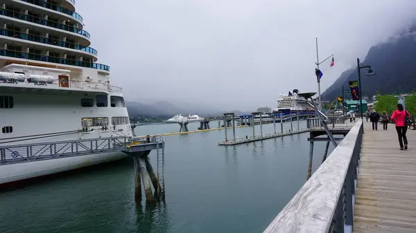 Juneau Alasca Maio 2019 Navios Cruzeiro Porto Juneau Alasca Estados — Fotografia de Stock