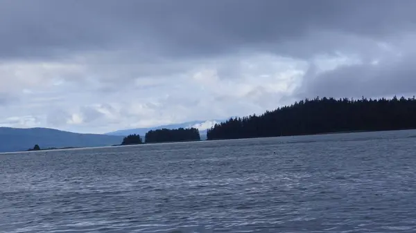 Montagnes Paysages Marins Dans Fjord Alaska — Photo