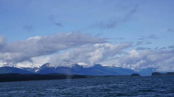 Montañas Paisaje Marino Fiordo Alaska —  Fotos de Stock