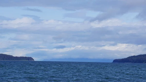 ジンベエザメがサファリを見ている間のアラスカのフィヨルドの風景 — ストック写真