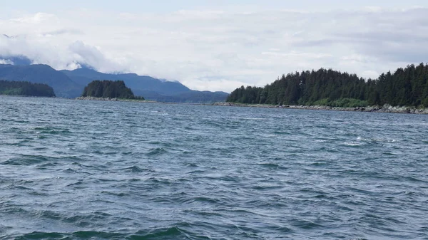 Landscape Alaskan Fjord Whale Watching Safari — Stock Photo, Image