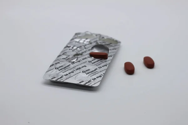 Μαδρίτη Ισπανία Απριλίου 2020 Χάπια Janumet Για Θεραπεία Του Διαβήτη — Φωτογραφία Αρχείου