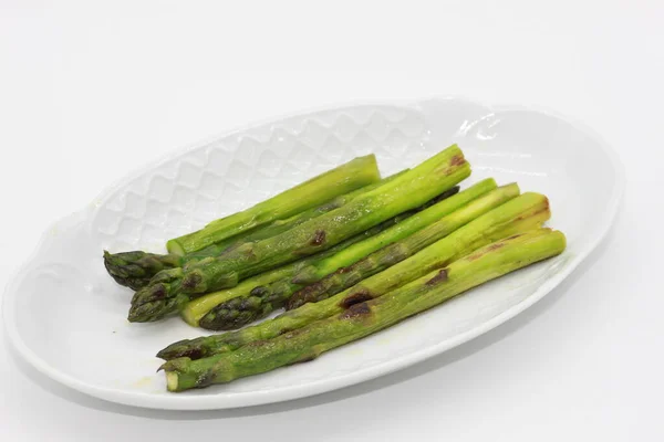 Grilled Asparagus Isolated White Background — Stock Photo, Image