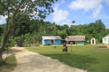 Dominik çiftliğinin manzarası