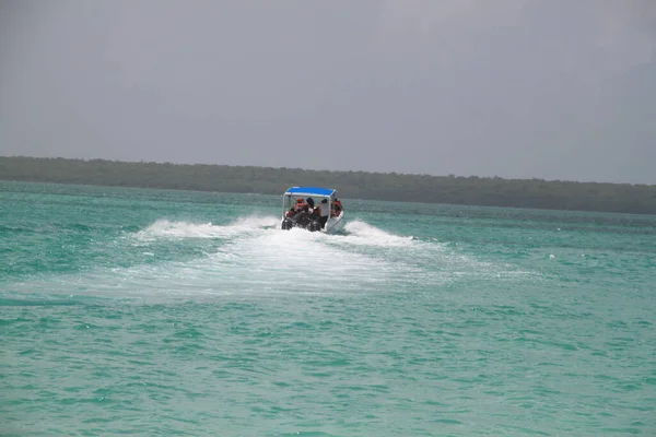 Punta Cana Repubblica Dominicana Settembre 2019 Barche Con Turisti Nel — Foto Stock