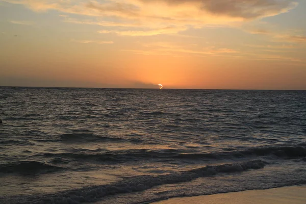 Soluppgång Vid Stranden Punta Cana Karibiska — Stockfoto