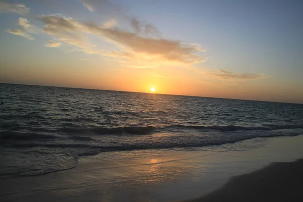 Soluppgång Vid Stranden Punta Cana Karibiska — Stockfoto