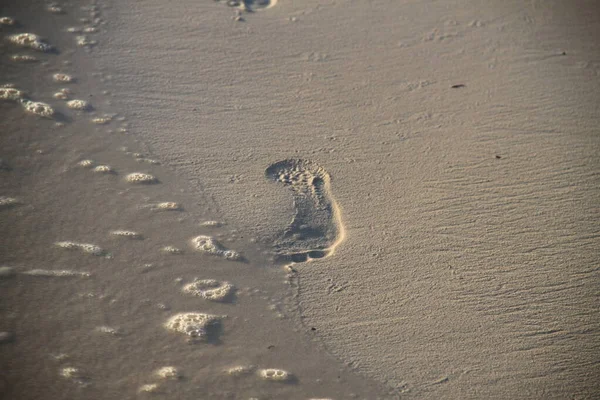 Footprints White Sand — Stock Photo, Image